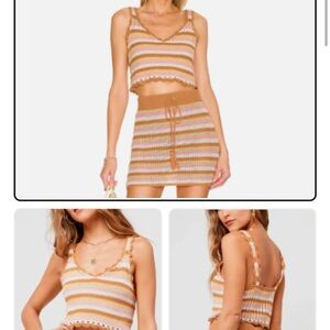 L SPACE woven/crochet tank top